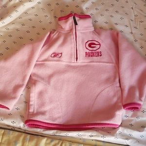 Pink half zip green bay packers fleece